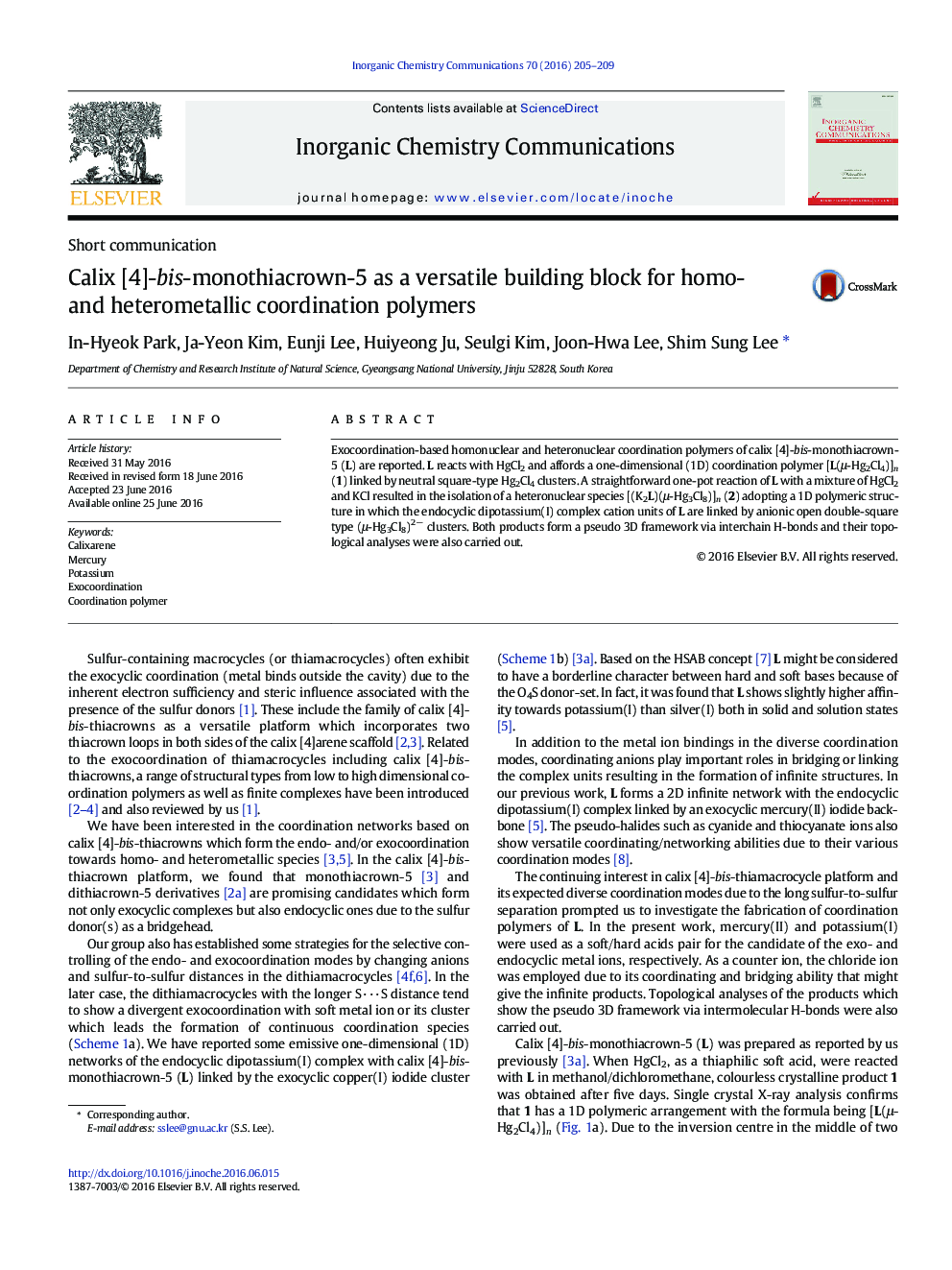 Calix [4]-bis-monothiacrown-5 as a versatile building block for homo- and heterometallic coordination polymers