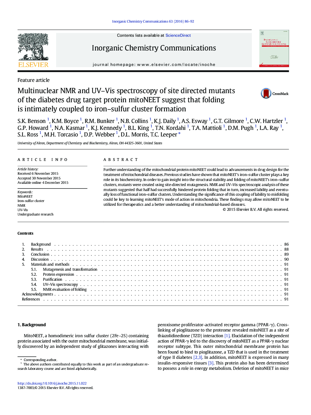 Multinuclear NMR and UV–Vis spectroscopy of site directed mutants of the diabetes drug target protein mitoNEET suggest that folding is intimately coupled to iron–sulfur cluster formation