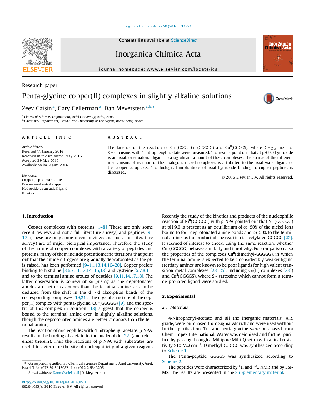 Penta-glycine copper(II) complexes in slightly alkaline solutions