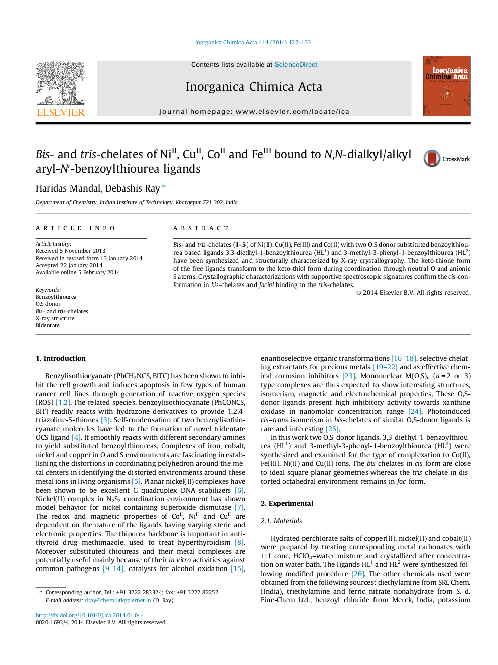 Bis- and tris-chelates of NiII, CuII, CoII and FeIII bound to N,N-dialkyl/alkyl aryl-N′-benzoylthiourea ligands