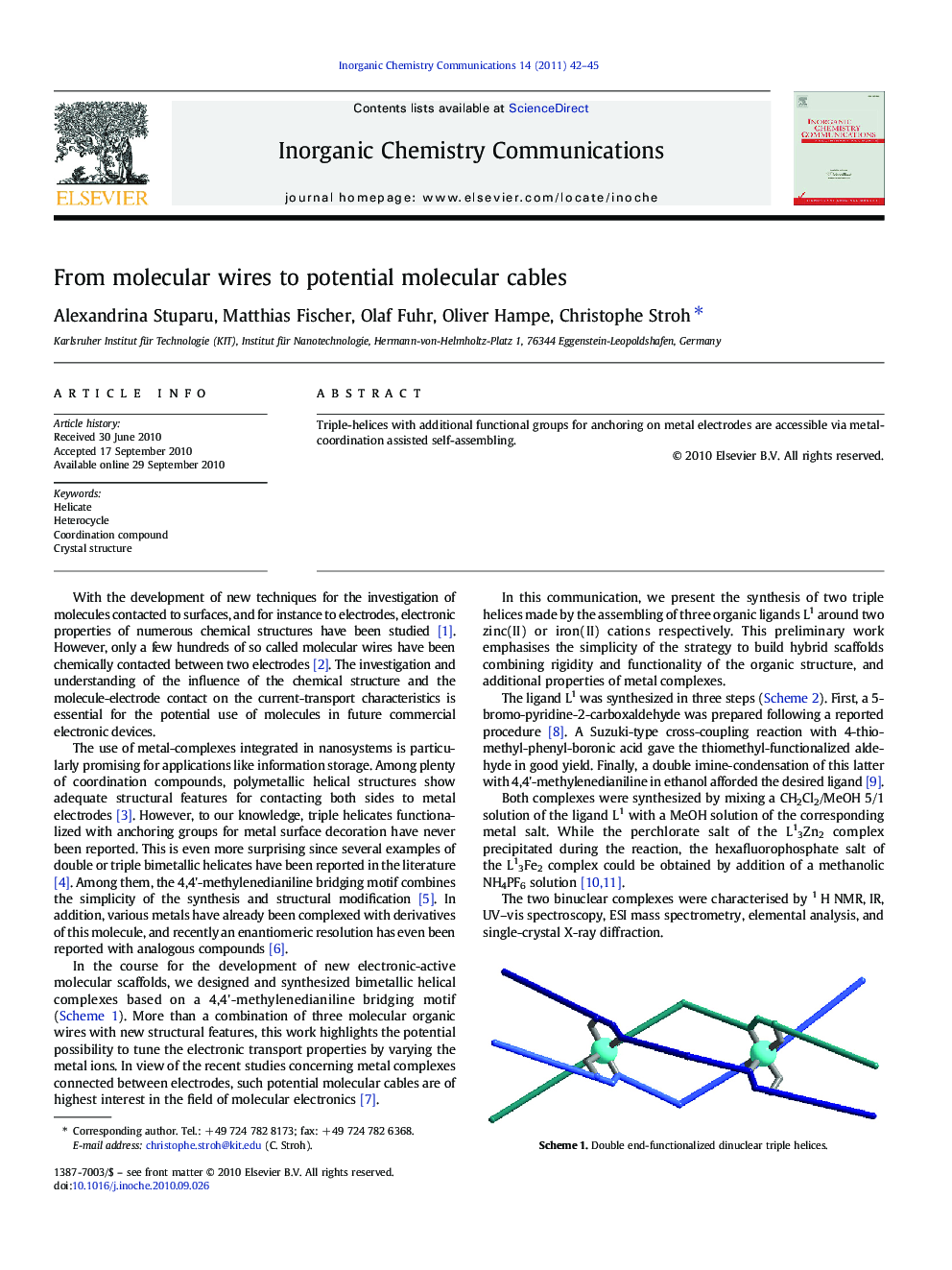 From molecular wires to potential molecular cables