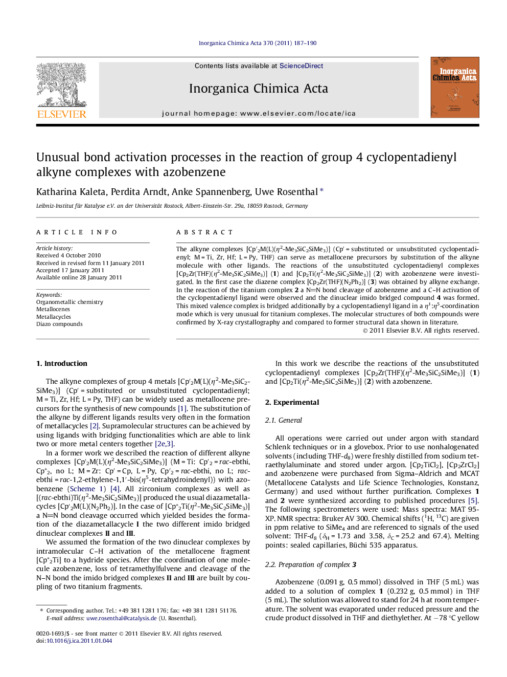 Unusual bond activation processes in the reaction of group 4 cyclopentadienyl alkyne complexes with azobenzene