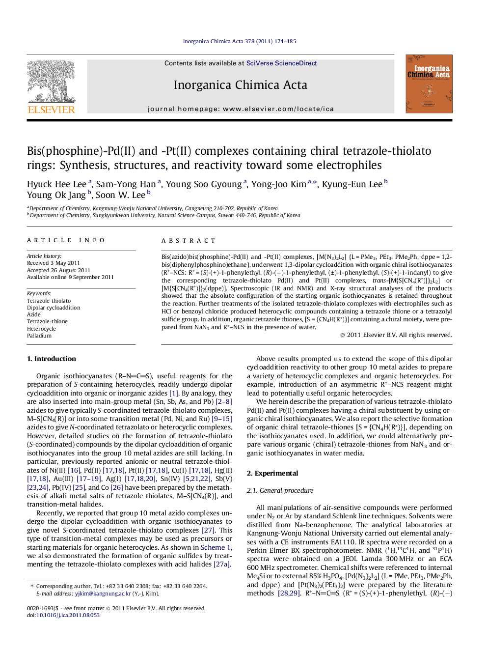 Bis(phosphine)-Pd(II) and -Pt(II) complexes containing chiral tetrazole-thiolato rings: Synthesis, structures, and reactivity toward some electrophiles