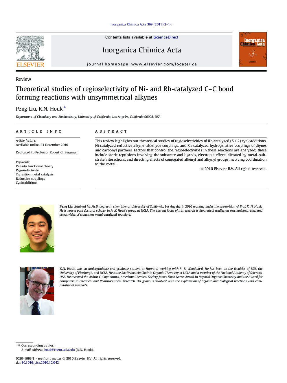 Theoretical studies of regioselectivity of Ni- and Rh-catalyzed C–C bond forming reactions with unsymmetrical alkynes