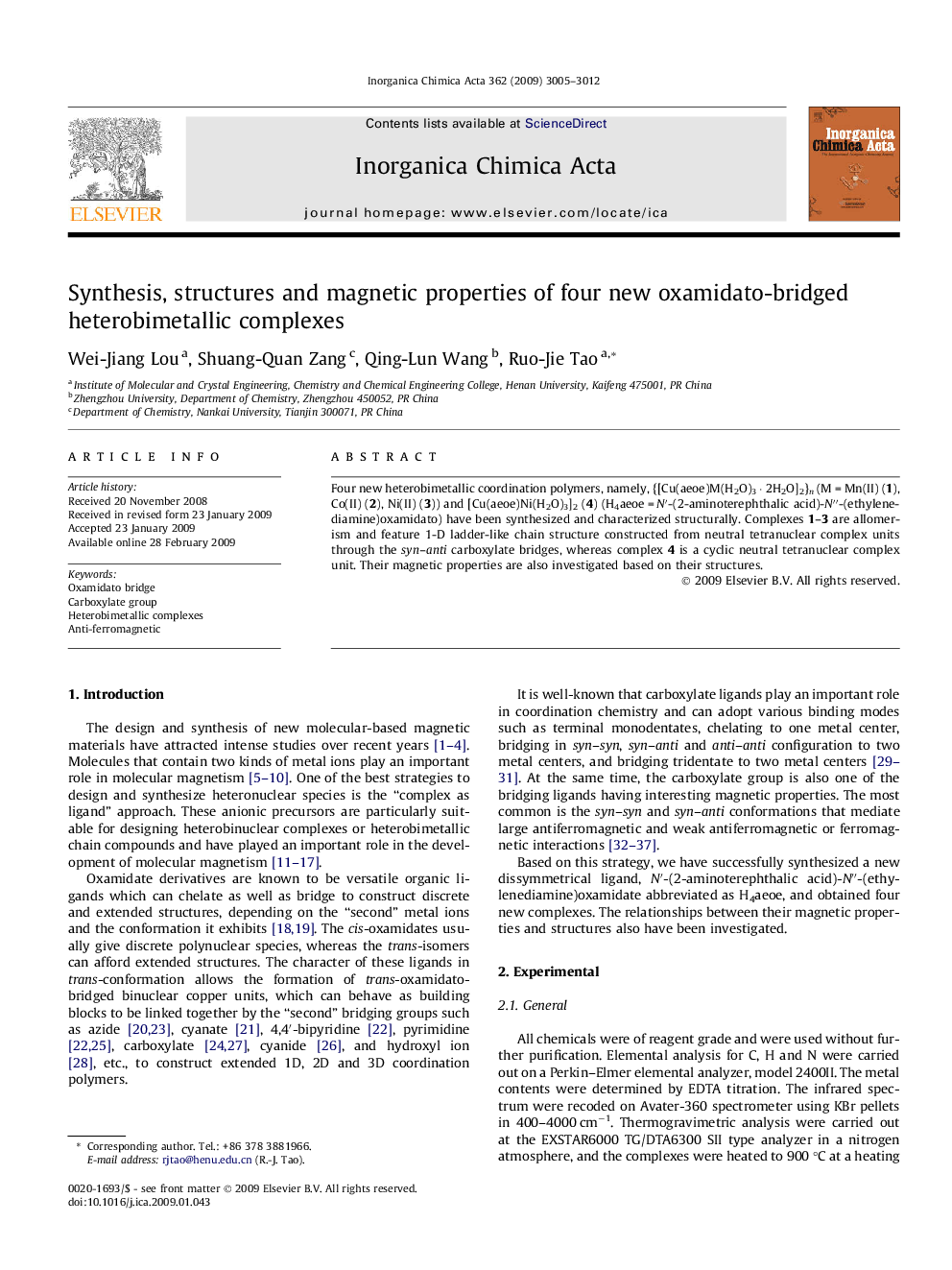 Synthesis, structures and magnetic properties of four new oxamidato-bridged heterobimetallic complexes