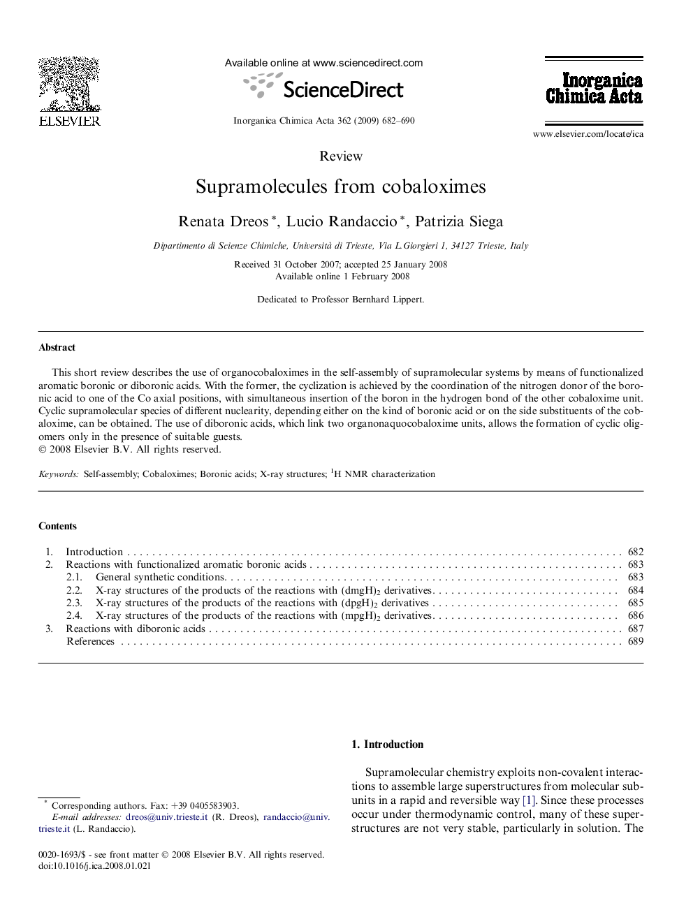 Supramolecules from cobaloximes