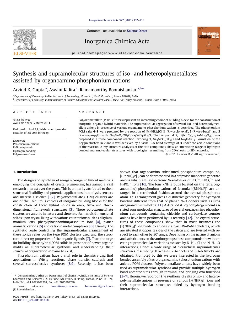 Synthesis and supramolecular structures of iso- and heteropolymetallates assisted by organoamino phosphonium cations