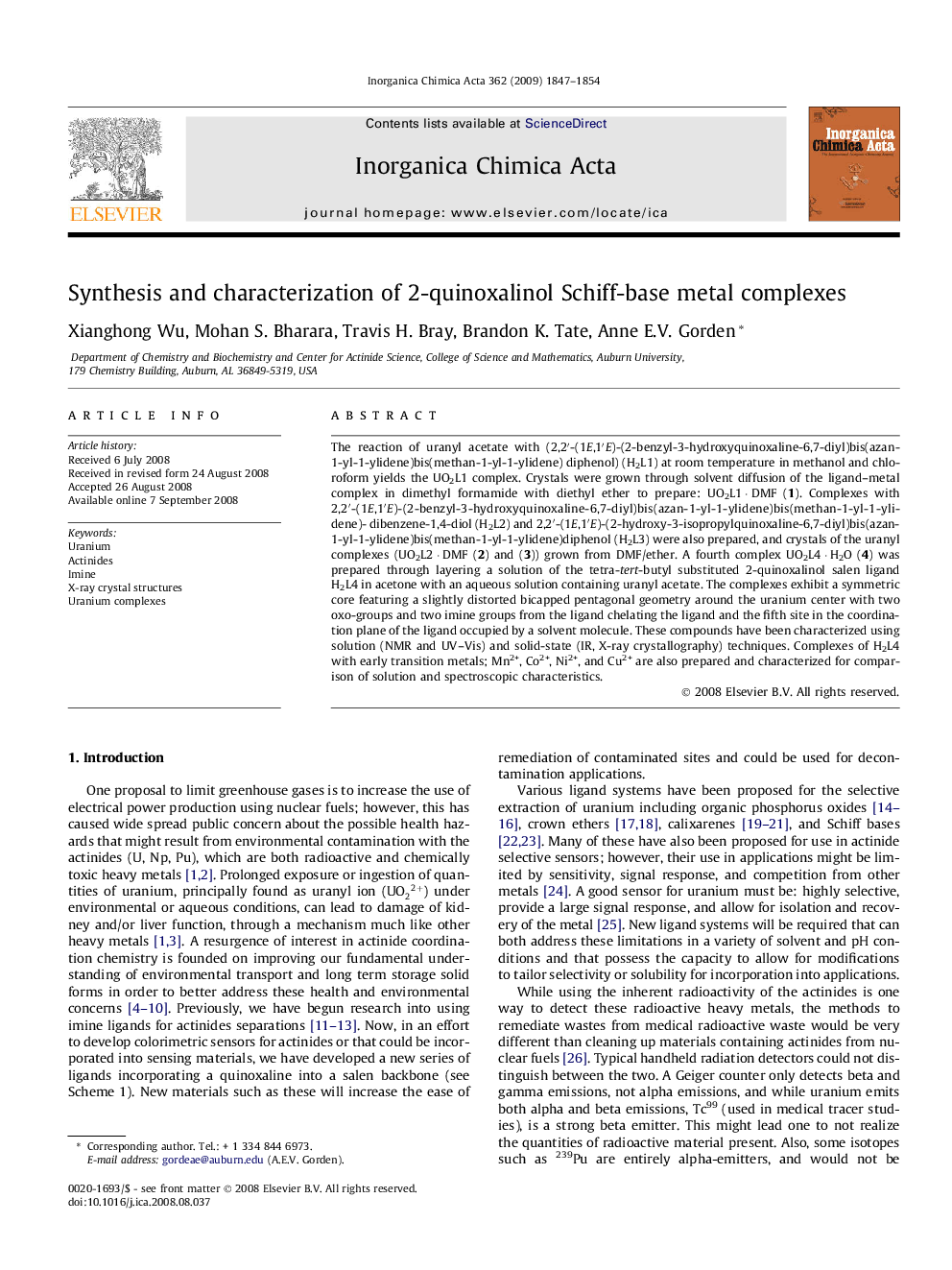 Synthesis and characterization of 2-quinoxalinol Schiff-base metal complexes