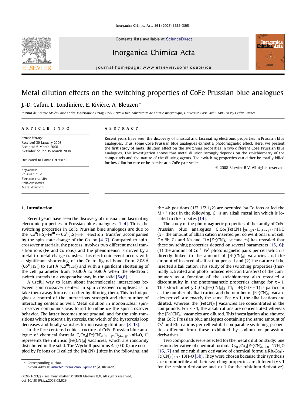 Metal dilution effects on the switching properties of CoFe Prussian blue analogues