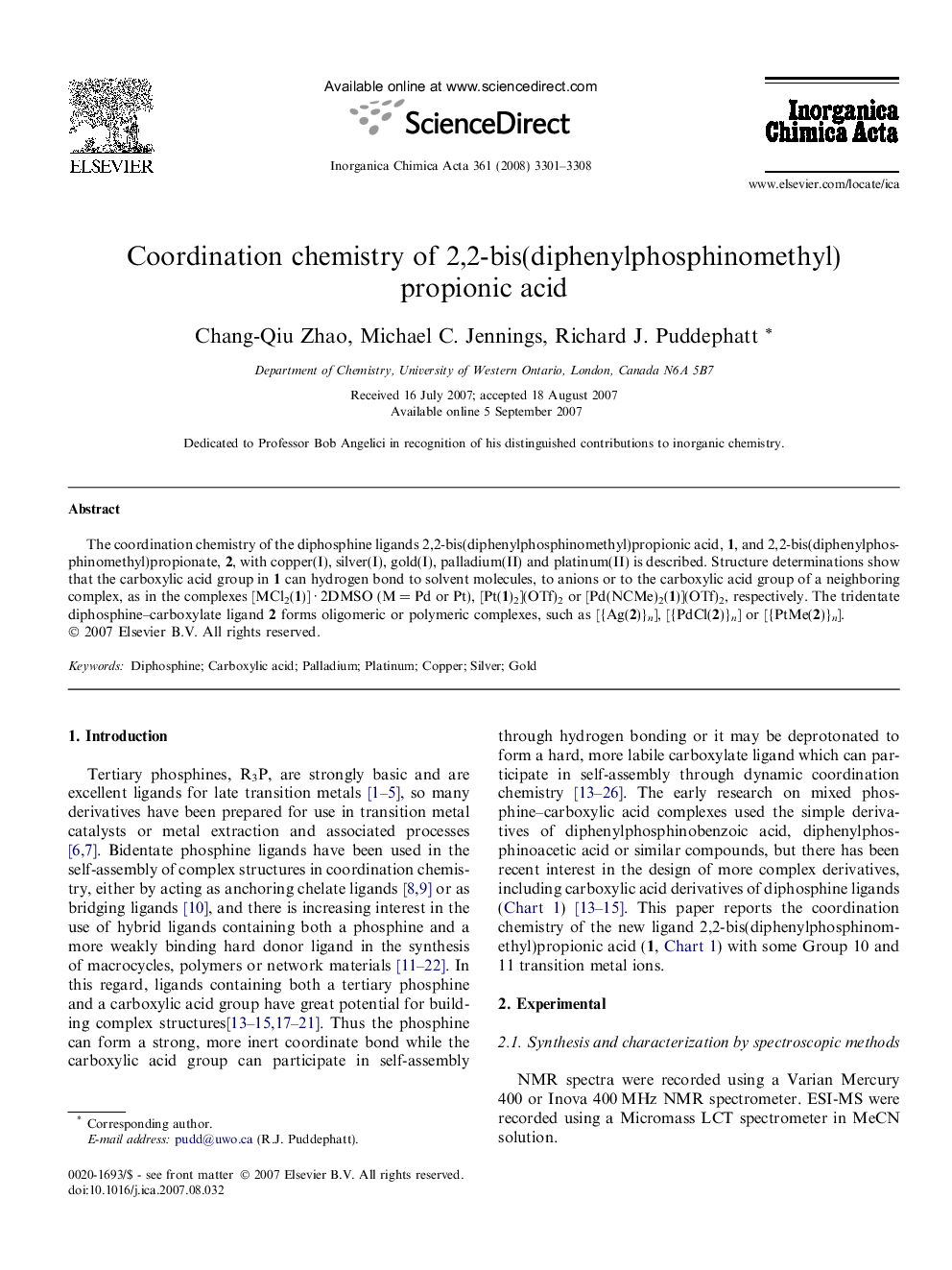 Coordination chemistry of 2,2-bis(diphenylphosphinomethyl)propionic acid