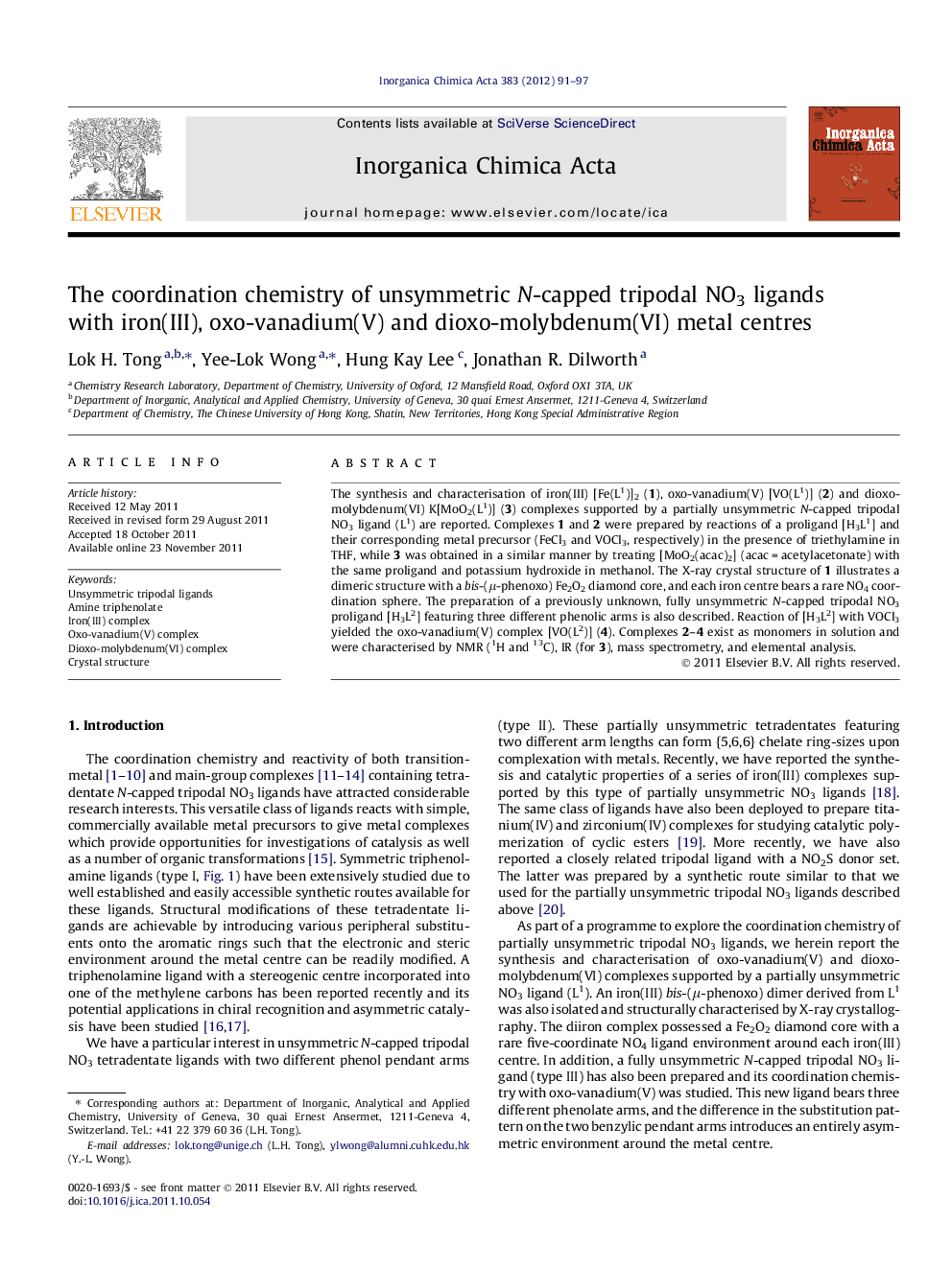 The coordination chemistry of unsymmetric N-capped tripodal NO3 ligands with iron(III), oxo-vanadium(V) and dioxo-molybdenum(VI) metal centres