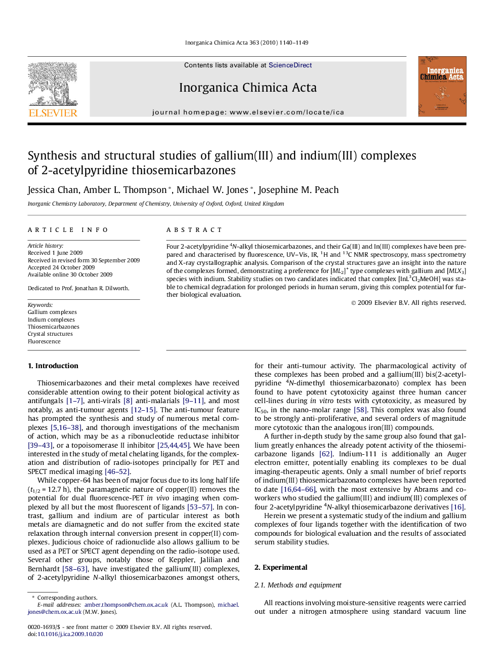 Synthesis and structural studies of gallium(III) and indium(III) complexes of 2-acetylpyridine thiosemicarbazones