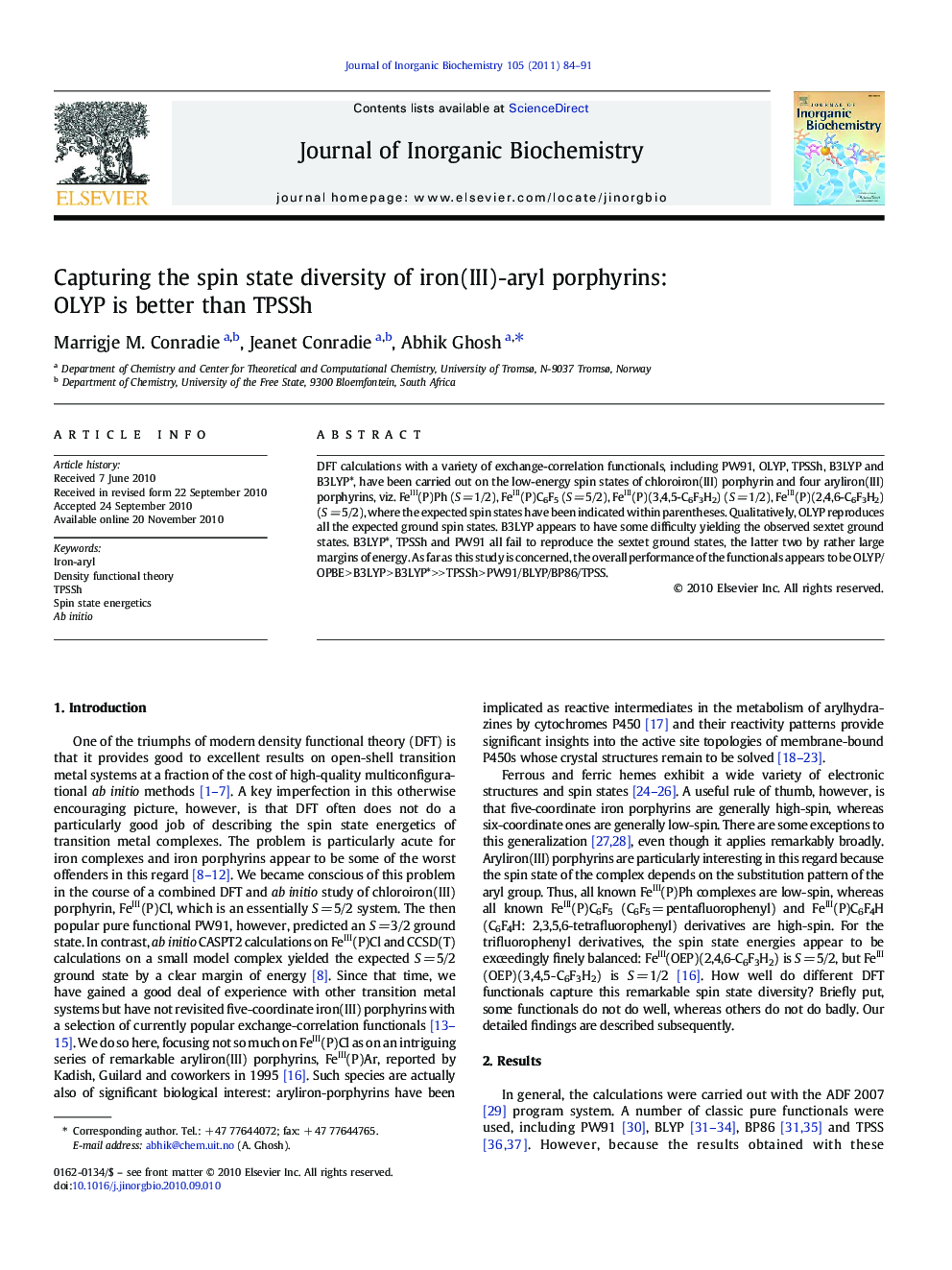 Capturing the spin state diversity of iron(III)-aryl porphyrins: OLYP is better than TPSSh