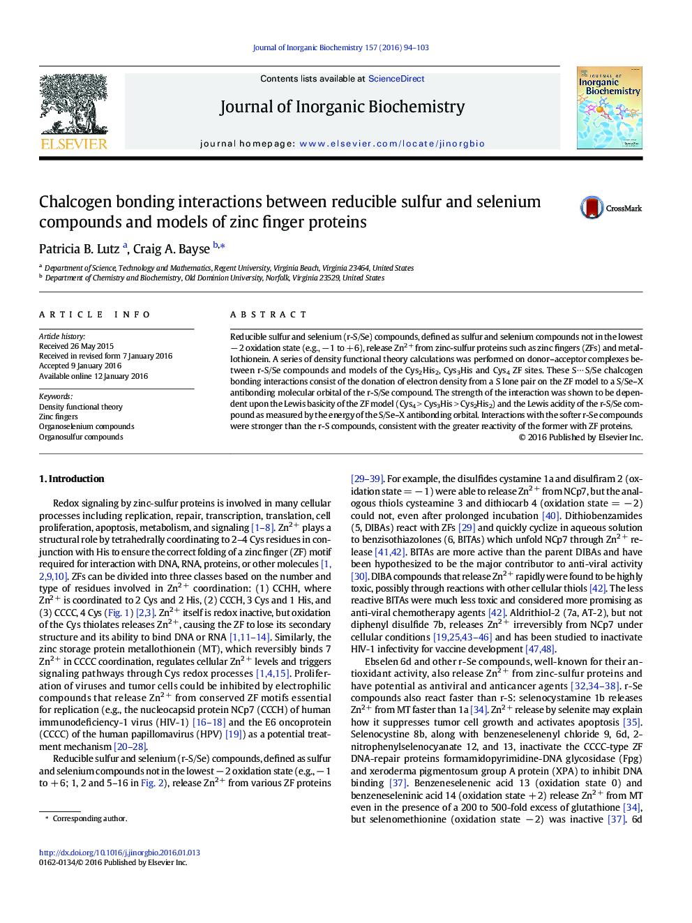 تعامل چالکوهن اتصال بین ترکیبات گوگرد و ترکیب سلنیوم و مدل های پروتئین های انگشت روی 