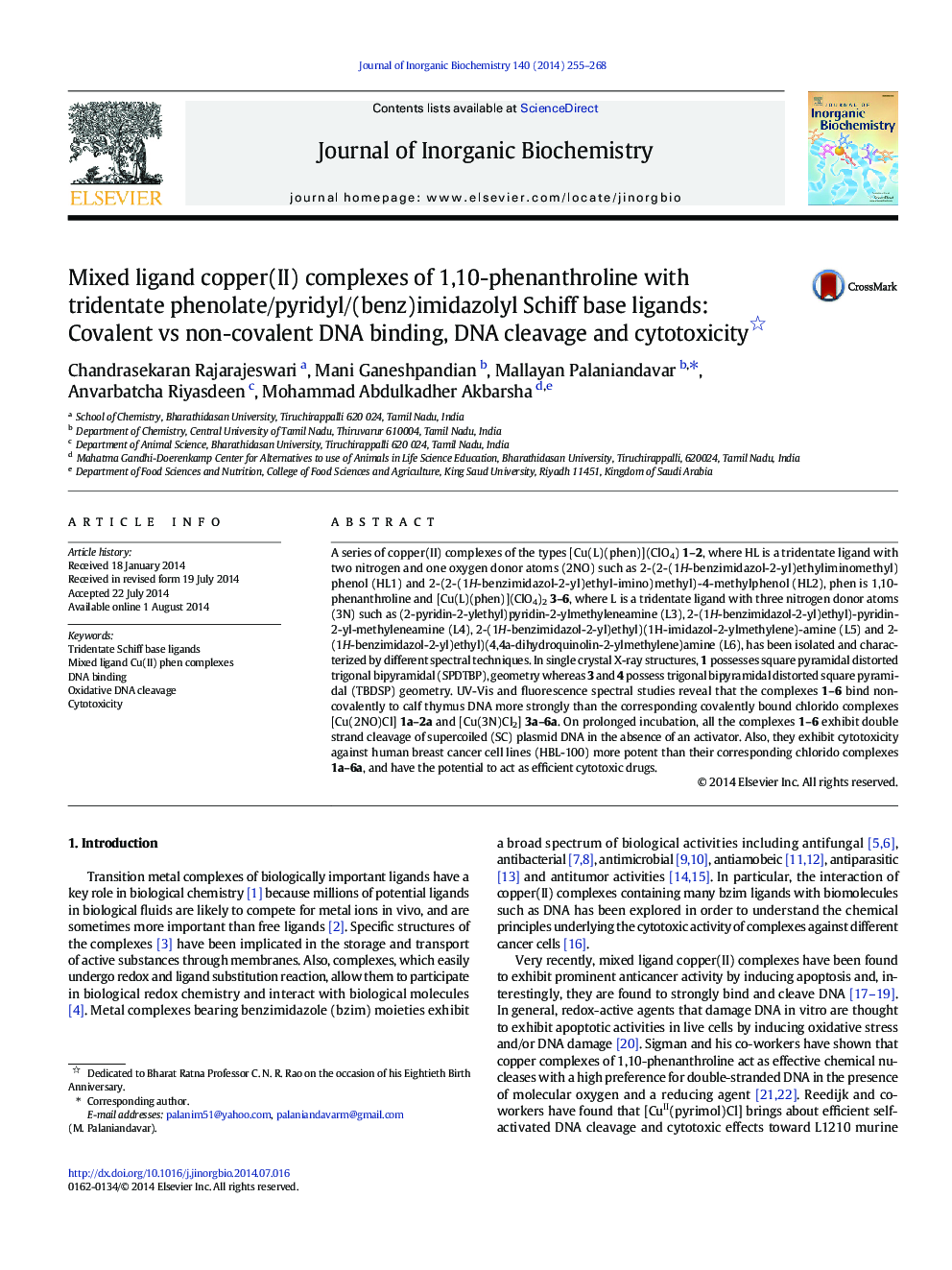 Mixed ligand copper(II) complexes of 1,10-phenanthroline with tridentate phenolate/pyridyl/(benz)imidazolyl Schiff base ligands: Covalent vs non-covalent DNA binding, DNA cleavage and cytotoxicity 