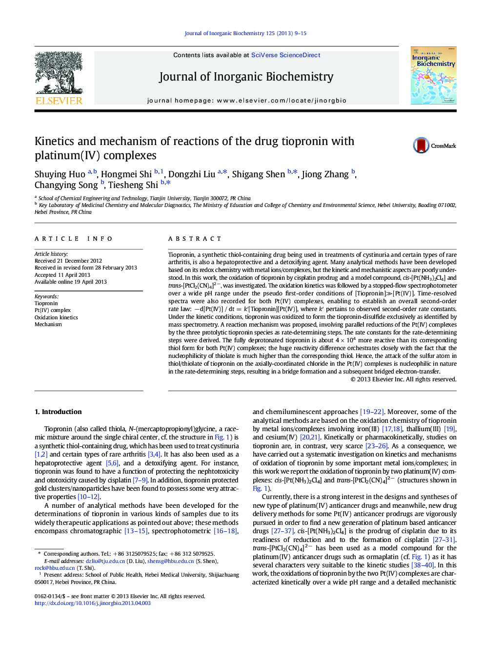 Kinetics and mechanism of reactions of the drug tiopronin with platinum(IV) complexes