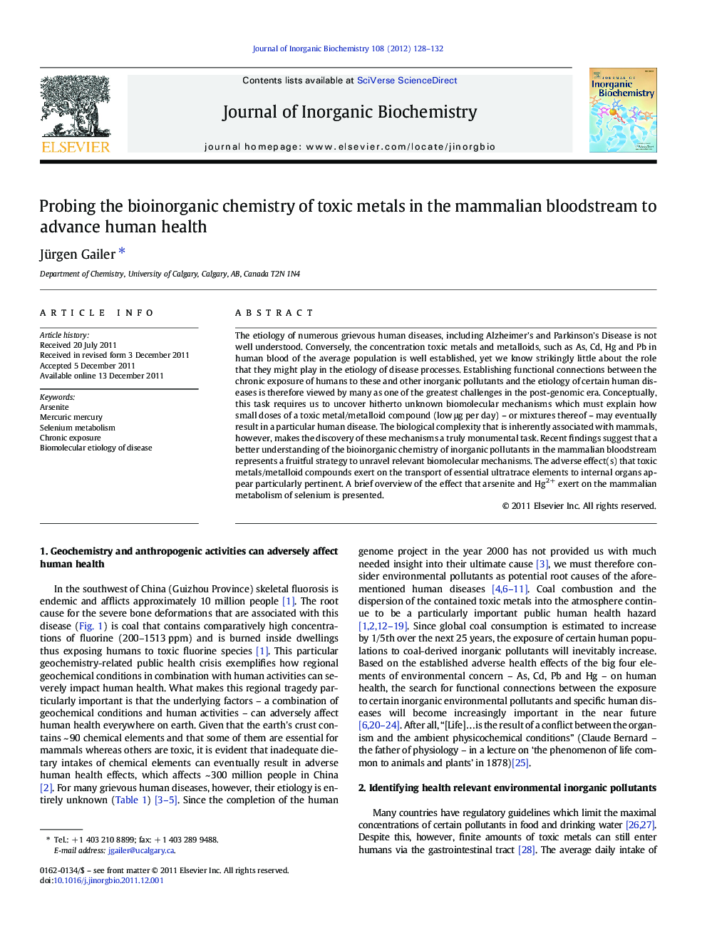 Probing the bioinorganic chemistry of toxic metals in the mammalian bloodstream to advance human health