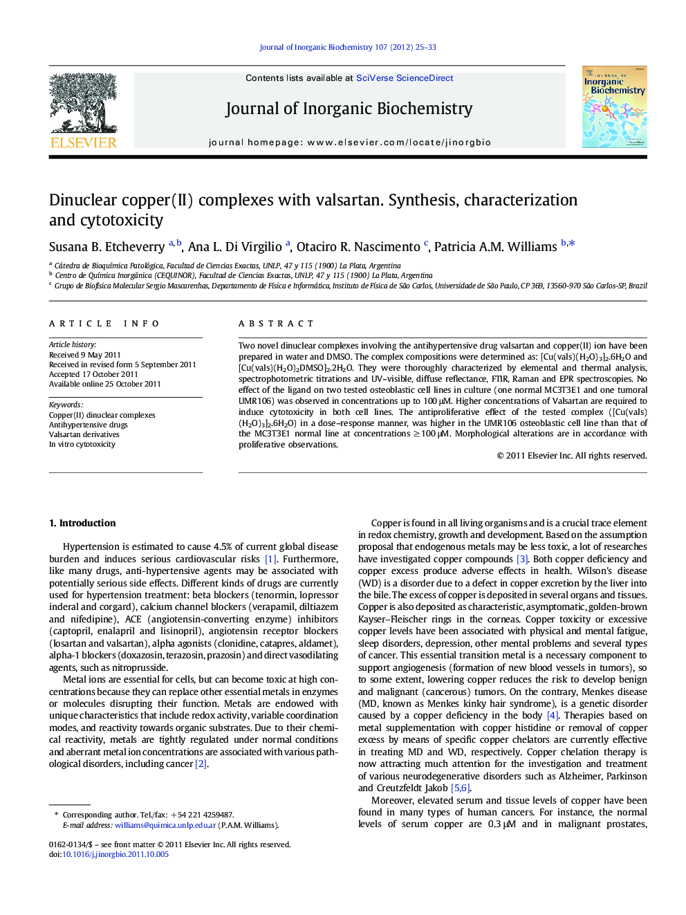 Dinuclear copper(II) complexes with valsartan. Synthesis, characterization and cytotoxicity