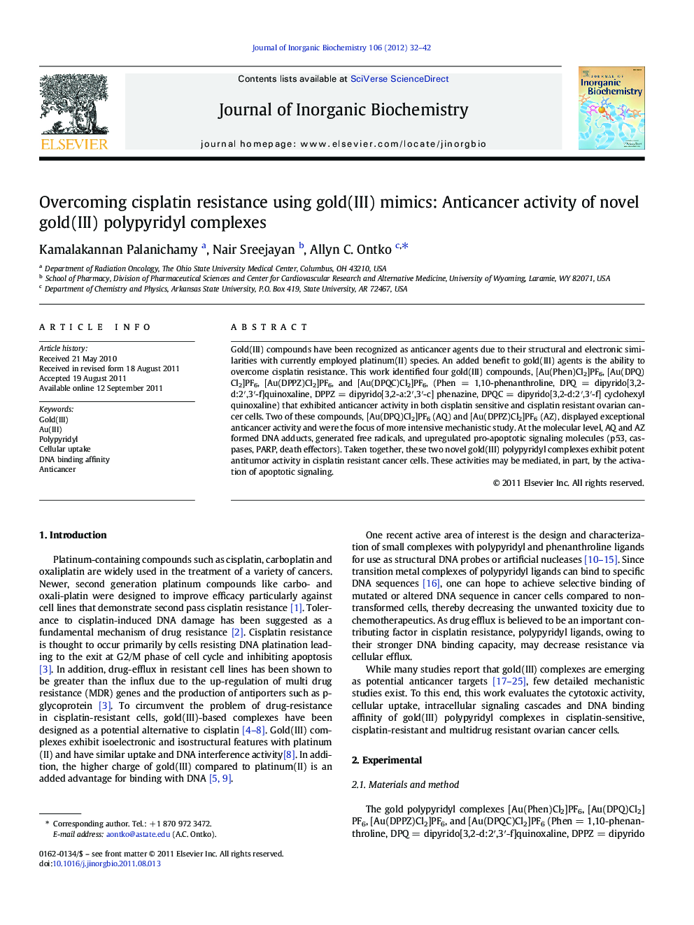 Overcoming cisplatin resistance using gold(III) mimics: Anticancer activity of novel gold(III) polypyridyl complexes