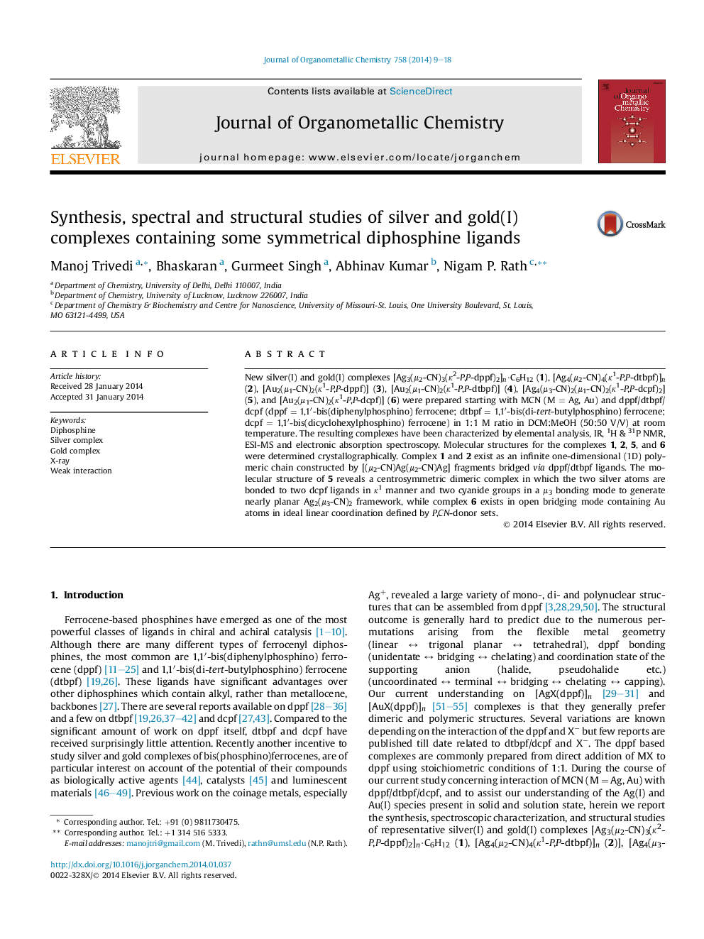 Synthesis, spectral and structural studies of silver and gold(I) complexes containing some symmetrical diphosphine ligands