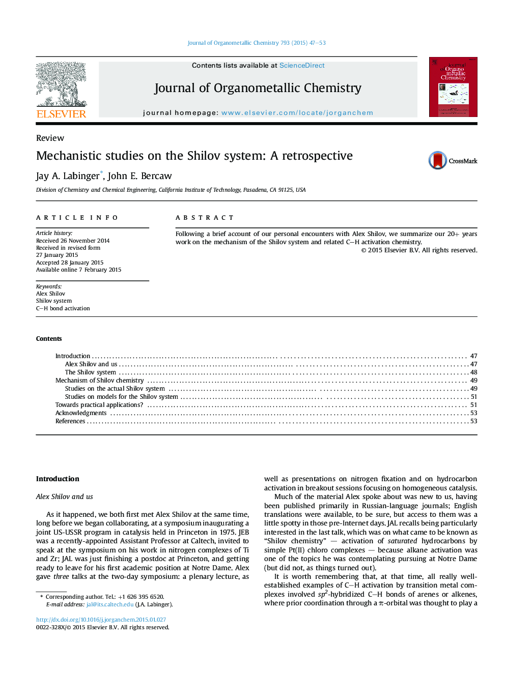 Mechanistic studies on the Shilov system: A retrospective