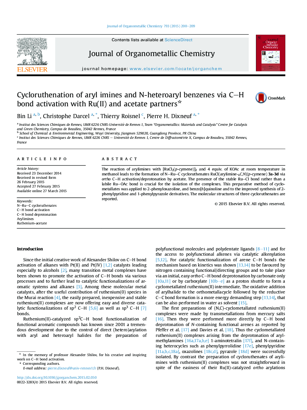 Cycloruthenation of aryl imines and N-heteroaryl benzenes via C–H bond activation with Ru(II) and acetate partners 
