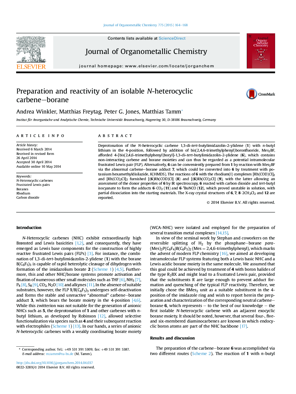 Preparation and reactivity of an isolable N-heterocyclic carbene–borane