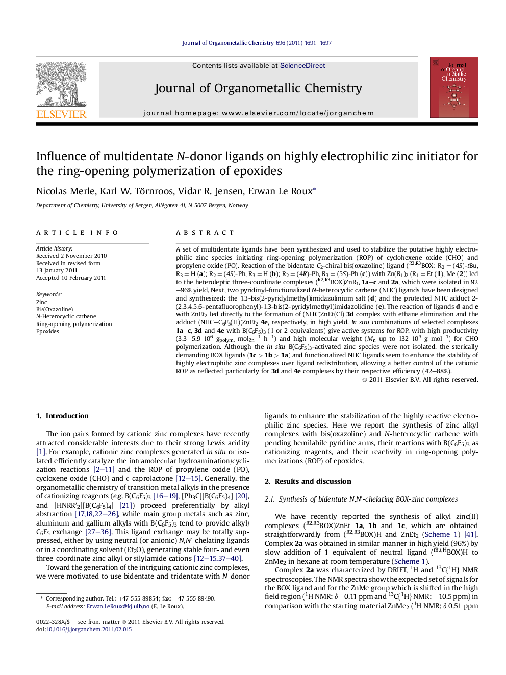 Influence of multidentate N-donor ligands on highly electrophilic zinc initiator for the ring-opening polymerization of epoxides