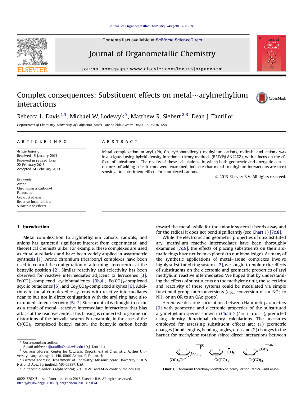 Complex consequences: Substituent effects on metal⋯arylmethylium interactions