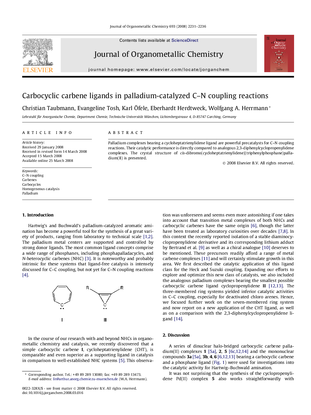 Carbocyclic carbene ligands in palladium-catalyzed C–N coupling reactions