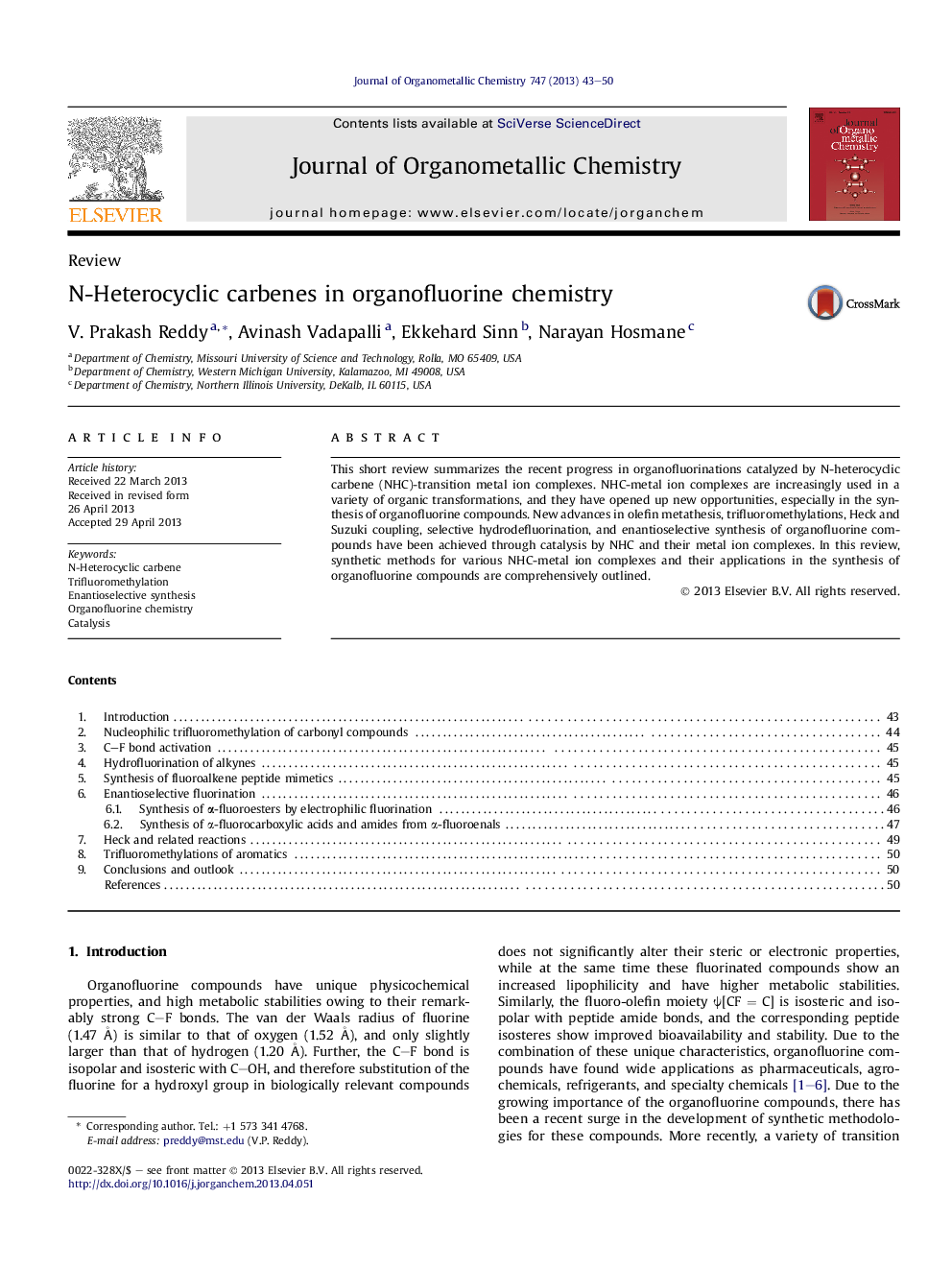 N-Heterocyclic carbenes in organofluorine chemistry