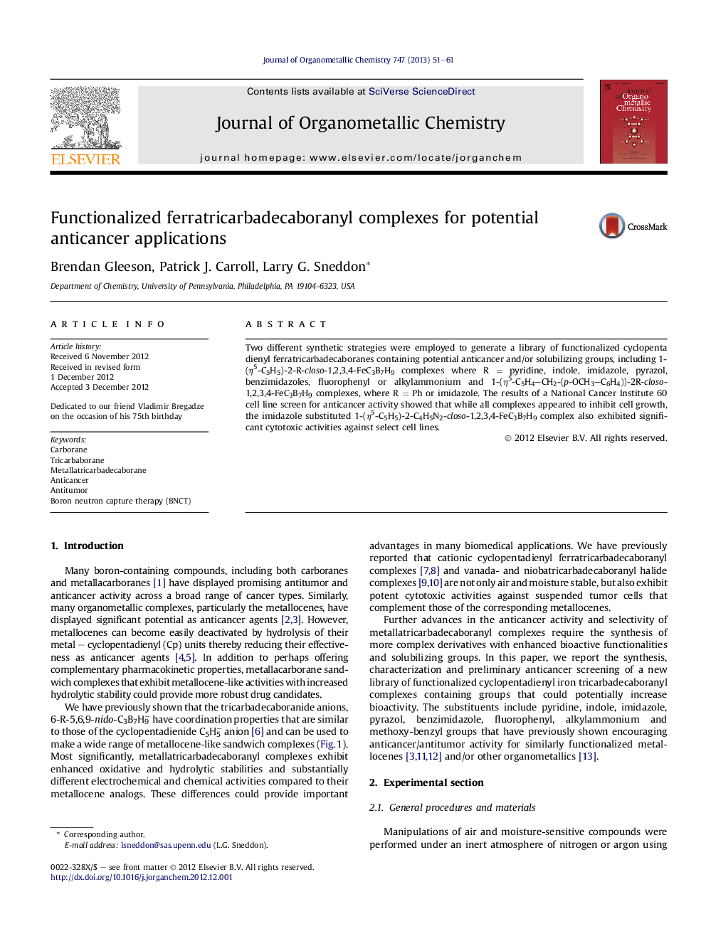 Functionalized ferratricarbadecaboranyl complexes for potential anticancer applications