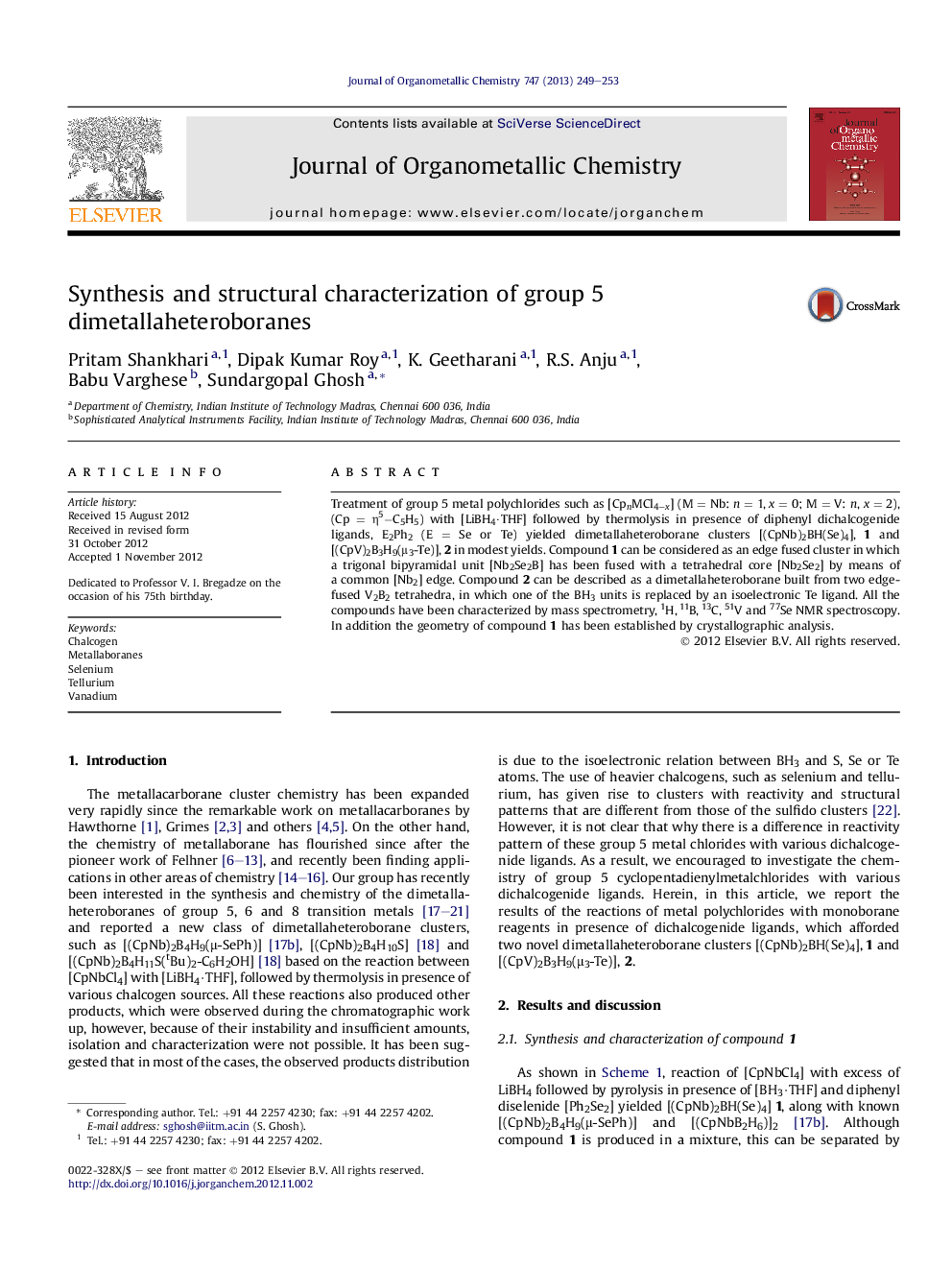 Synthesis and structural characterization of group 5 dimetallaheteroboranes