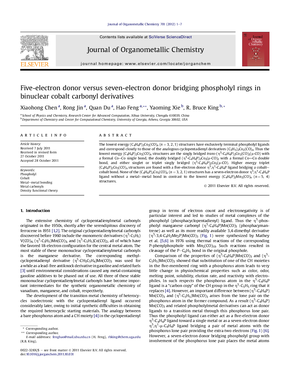 Five-electron donor versus seven-electron donor bridging phospholyl rings in binuclear cobalt carbonyl derivatives