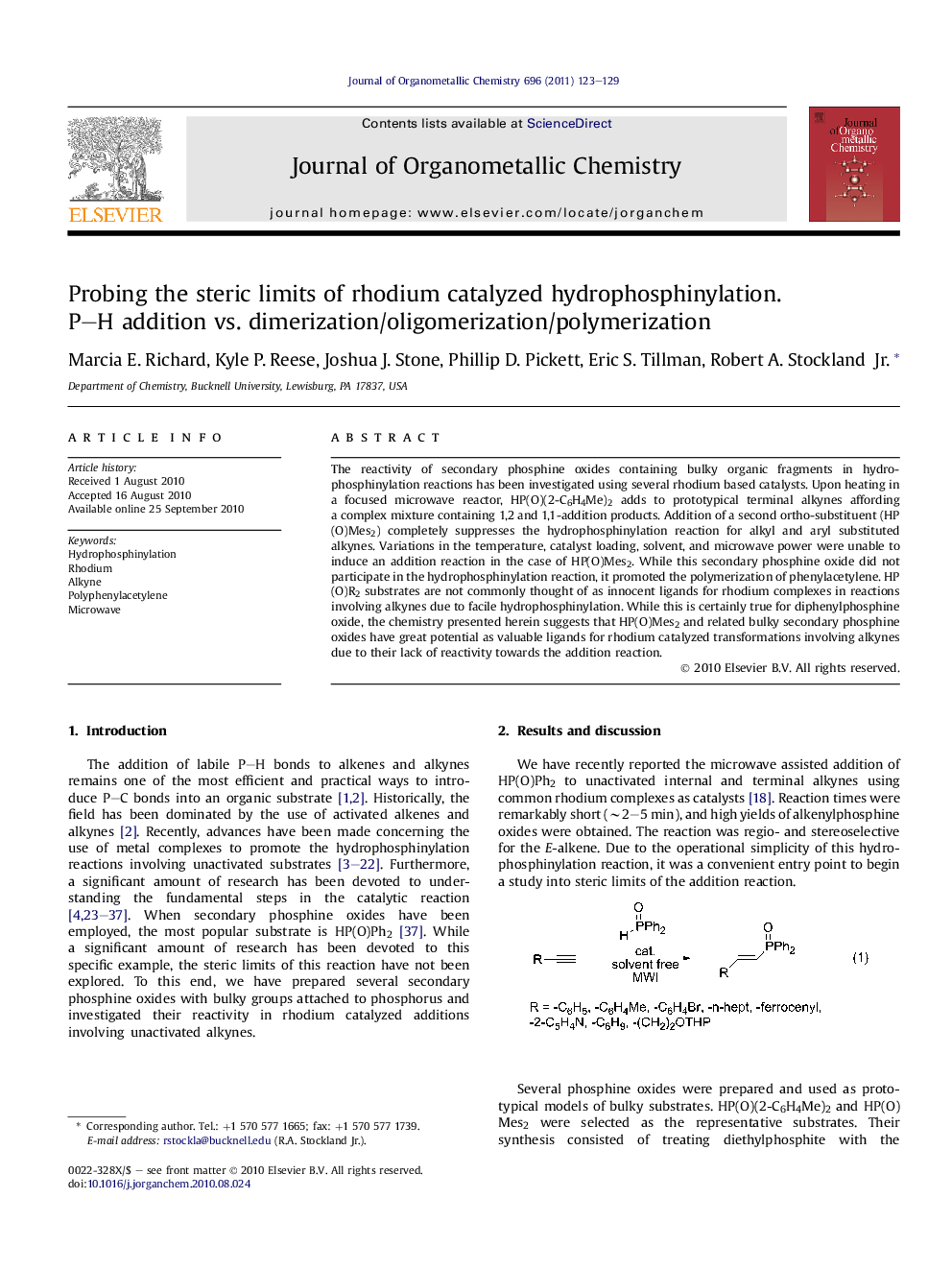 Probing the steric limits of rhodium catalyzed hydrophosphinylation. P–H addition vs. dimerization/oligomerization/polymerization