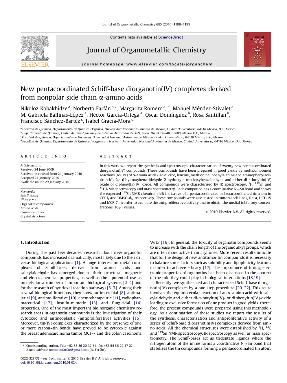 New pentacoordinated Schiff-base diorganotin(IV) complexes derived from nonpolar side chain α-amino acids