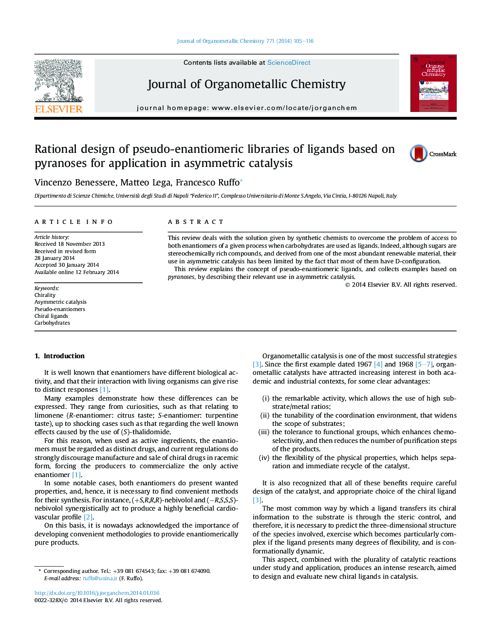 Rational design of pseudo-enantiomeric libraries of ligands based on pyranoses for application in asymmetric catalysis