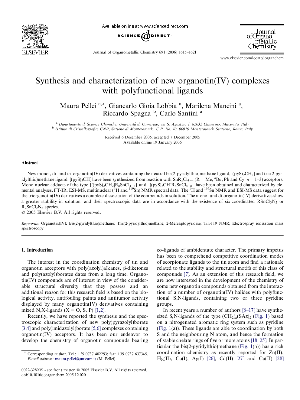 Synthesis and characterization of new organotin(IV) complexes with polyfunctional ligands