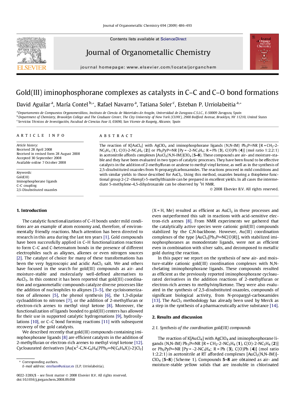 Gold(III) iminophosphorane complexes as catalysts in C–C and C–O bond formations