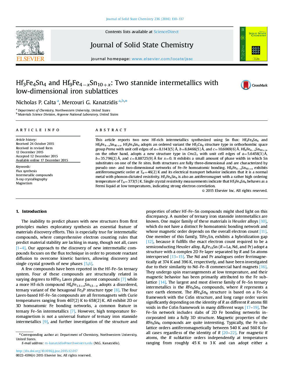 Hf3Fe4Sn4 and Hf9Fe4−xSn10+x: Two stannide intermetallics with low-dimensional iron sublattices