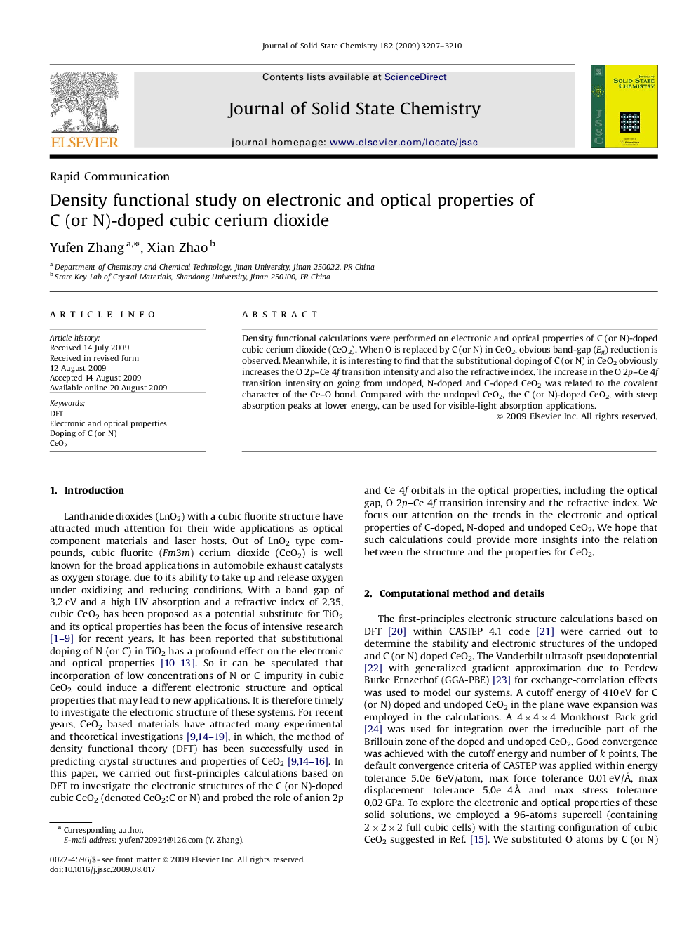 Density functional study on electronic and optical properties of C (or N)-doped cubic cerium dioxide