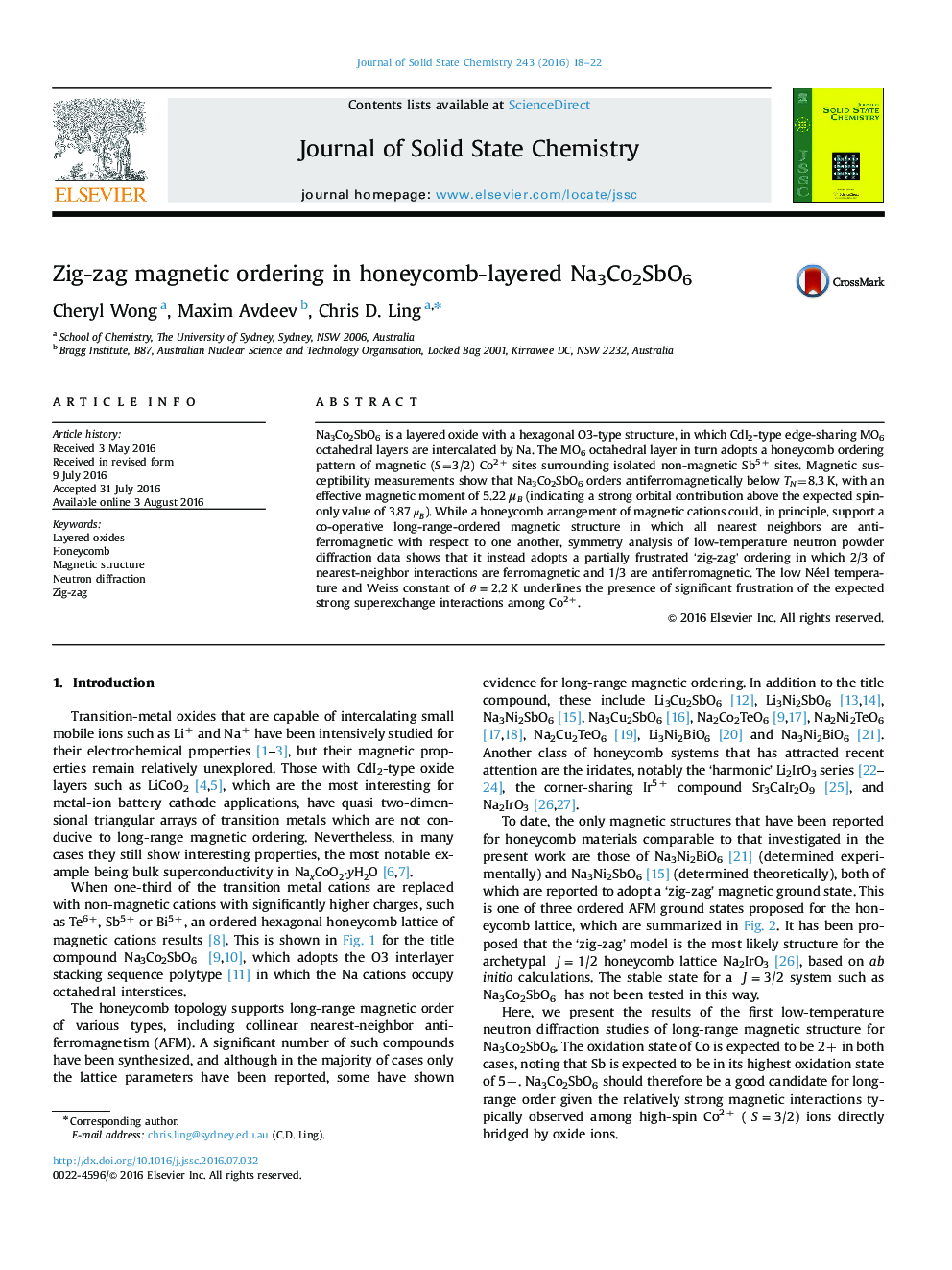 Zig-zag magnetic ordering in honeycomb-layered Na3Co2SbO6