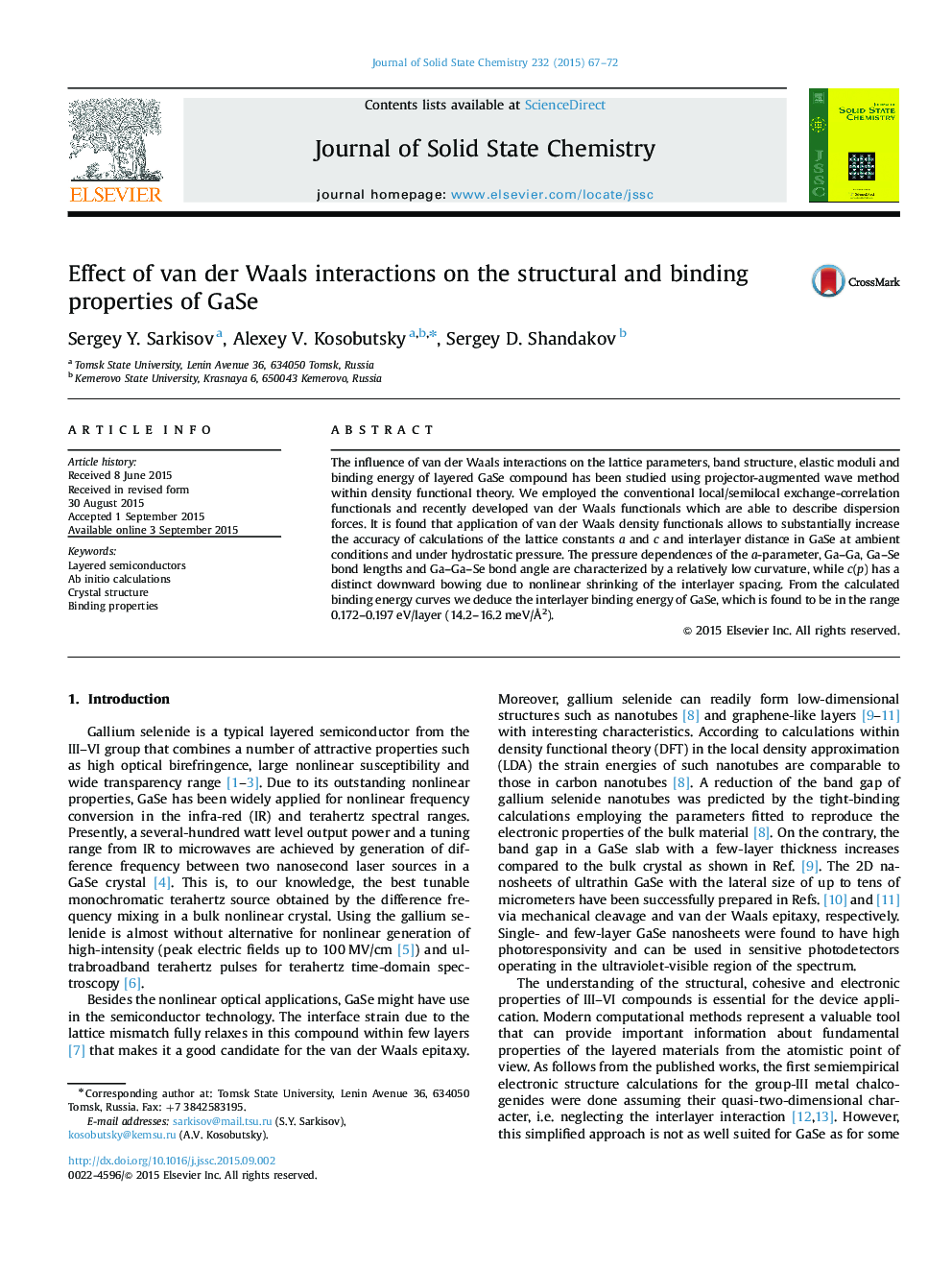 Effect of van der Waals interactions on the structural and binding properties of GaSe
