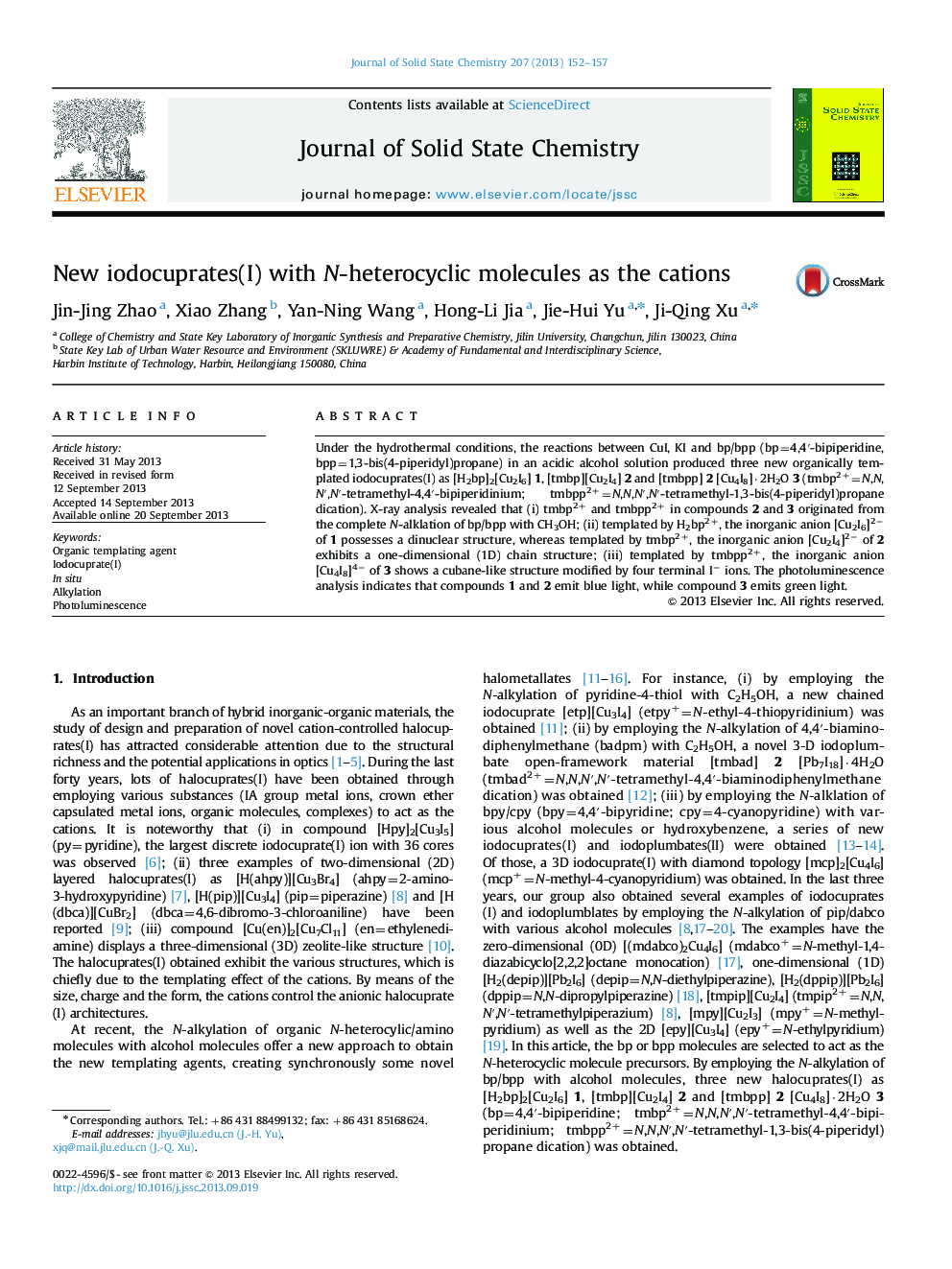 New iodocuprates(I) with N-heterocyclic molecules as the cations