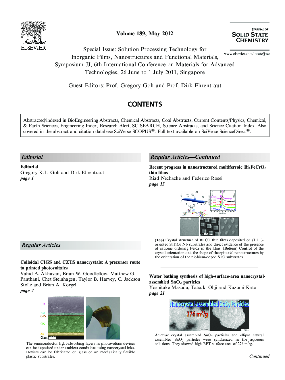 Table of Contents - Web Colour Only