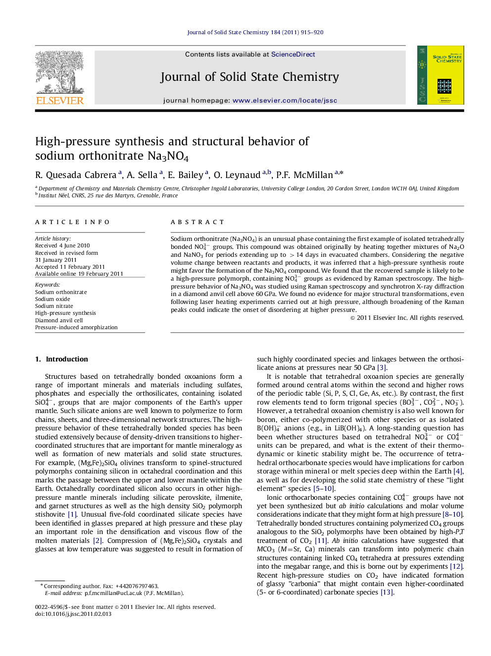 High-pressure synthesis and structural behavior of sodium orthonitrate Na3NO4