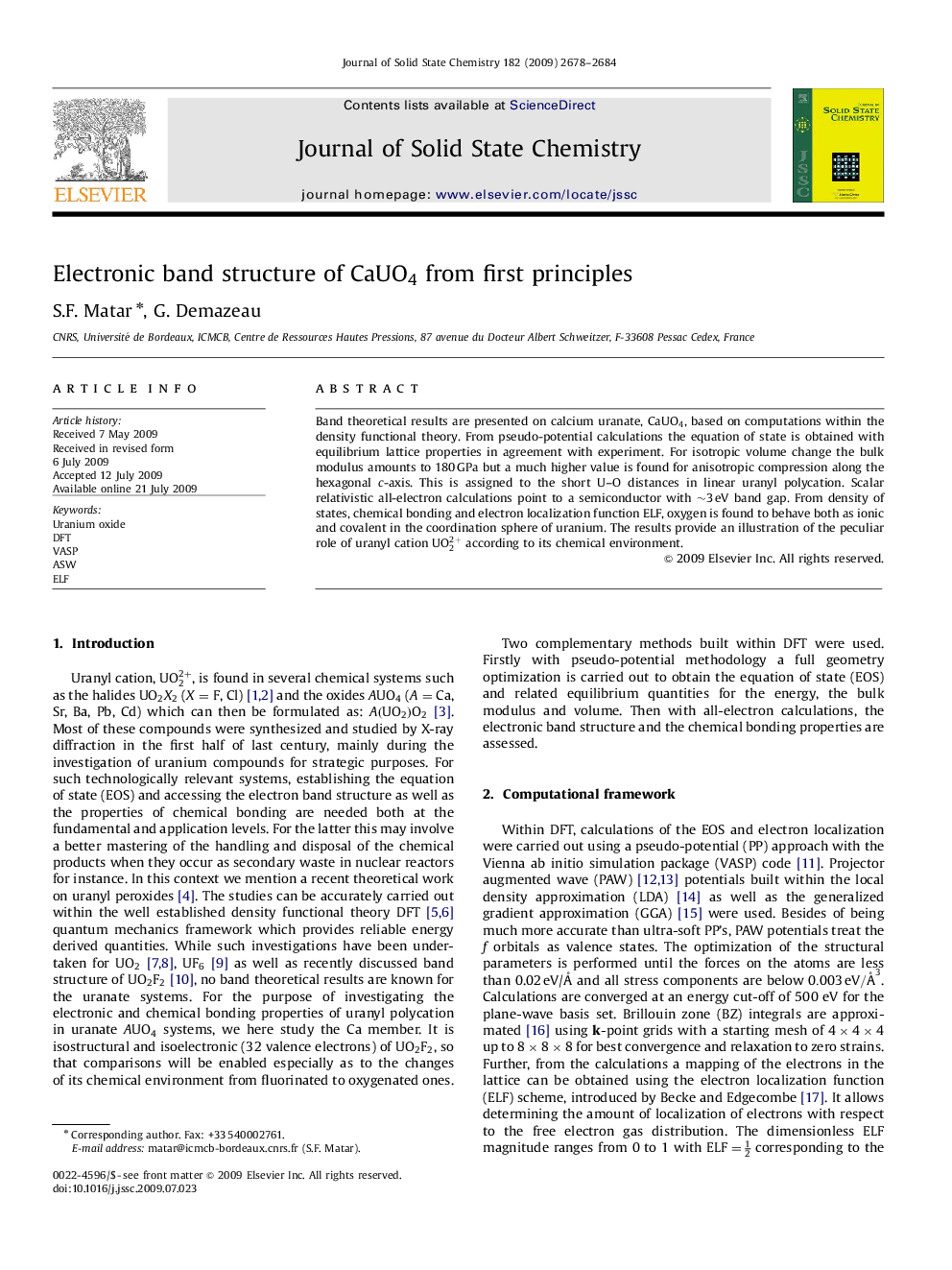 Electronic band structure of CaUO4CaUO4 from first principles