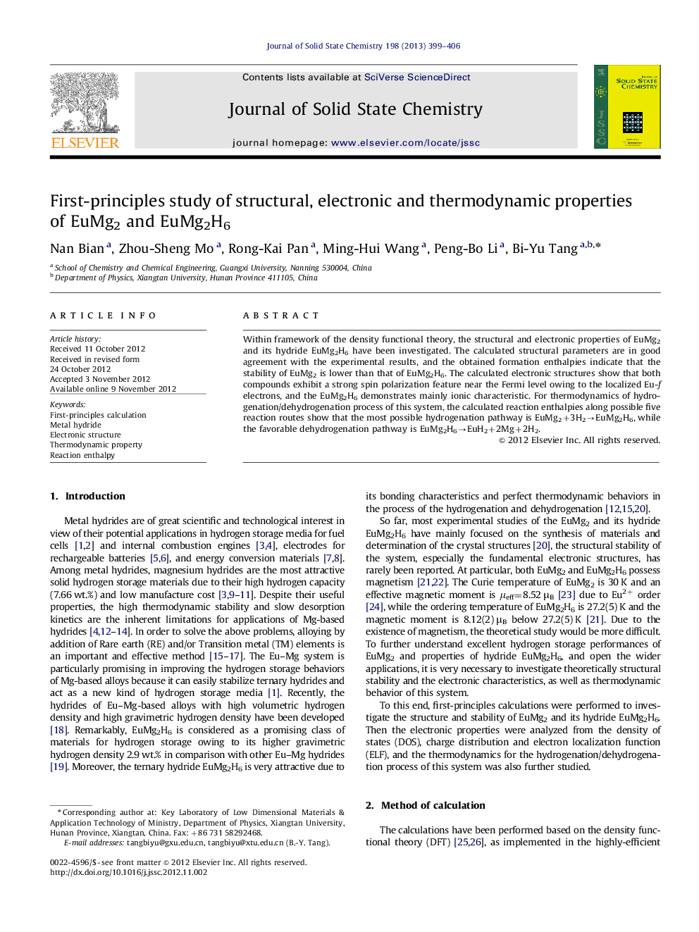 First-principles study of structural, electronic and thermodynamic properties of EuMg2 and EuMg2H6