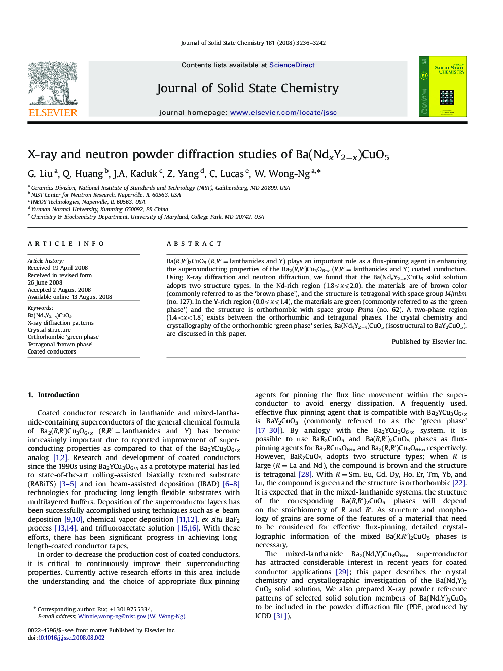 X-ray and neutron powder diffraction studies of Ba(NdxY2−x)CuO5