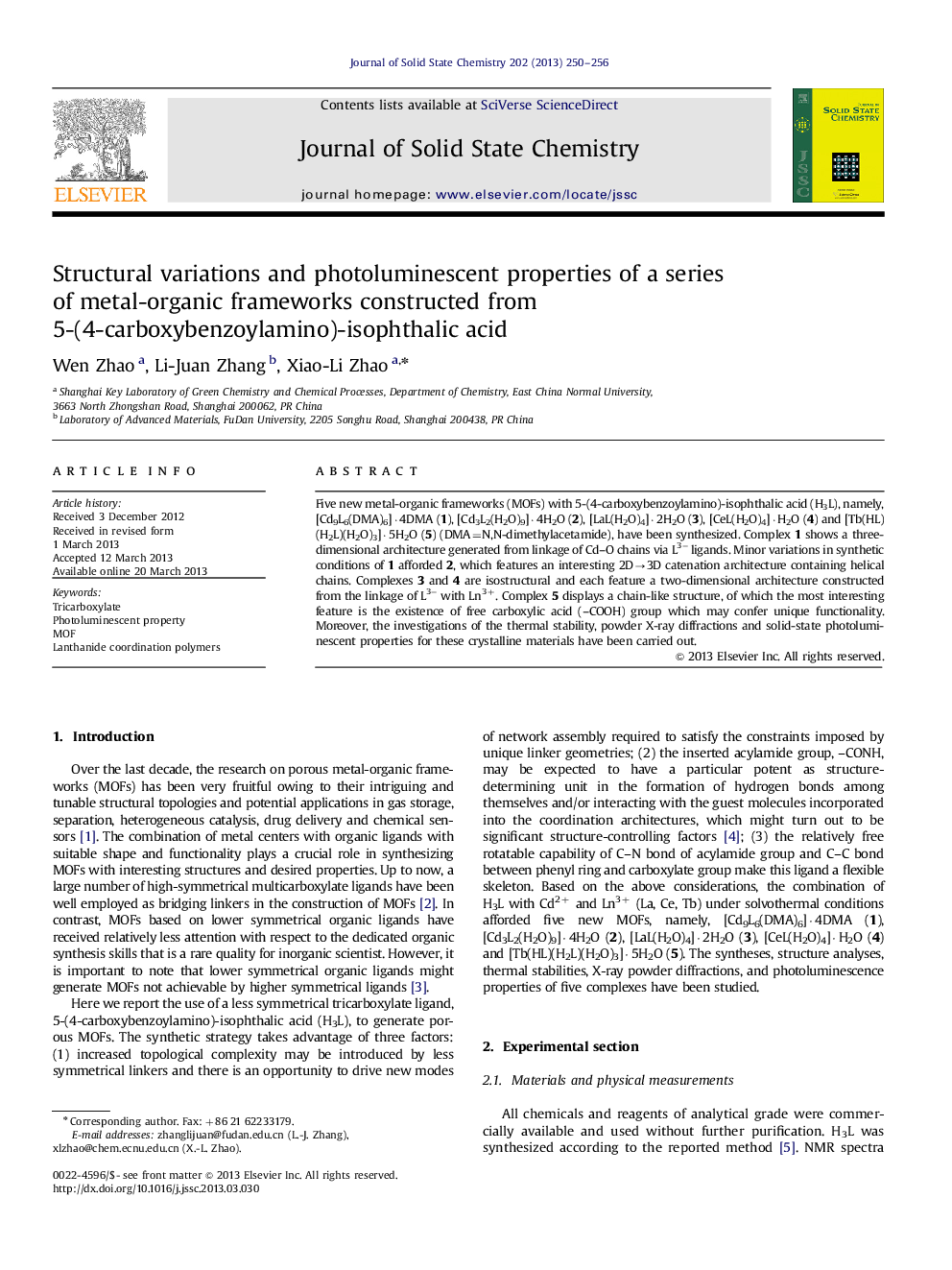 Structural variations and photoluminescent properties of a series of metal-organic frameworks constructed from 5-(4-carboxybenzoylamino)-isophthalic acid